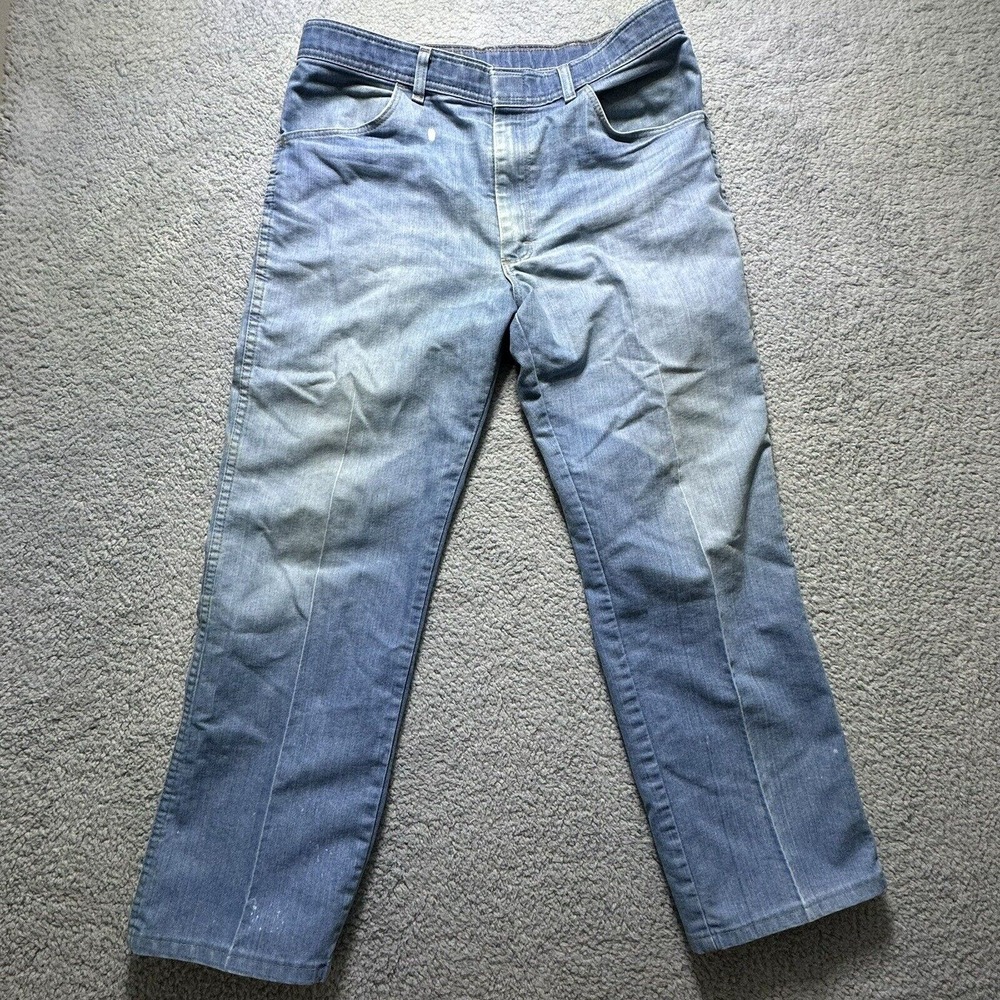 Vintage Wrangler Hook And Eye Denim Jeans Men’s 36x30 Light‎ Wash 85498LB